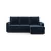 Apollo Sofa (Colour : Cobalt, Cushion : Soft, Back Type : High Back, Seating Capacity : Right Aligned 2 Seater + Right Aligned Chaise + Ottoman)