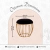 Classic Velvet Cage Metallic Stool in Black Color Set of 2