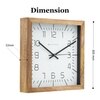 Tan Wooden Wall Clock with Unique Arabic Indices