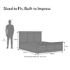 Fidora Solid Wood Queen Size Bed With Box Storage (Honey Finish)