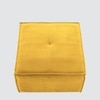 Abigail Blue Velvet Pouffe With Golden Legs