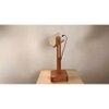Hexspot Brown Wooden Table Lamp with Beige Wooden Lampshade