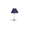 Rome Blue Natural Fiber Shade Table Lamp with Steel Steel Base