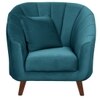 Nilo Velvet 1 Seater Sofa Teal in Blue Colour