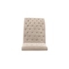 Pion Velvet Chaise Launger in Cream Colour