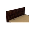 Brilliant Sheesham Wood King Size Bed Drawer Storage Walnut Finish (72 x 78 inches)