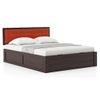 Florence Solid Wood King Size Hydraulic Storage Bed In Mahogany Finish