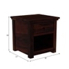 Happu Solid Wood Bedside Table in Walnut Finish
