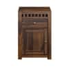 Vrinda Shesham Solid Wood 1 Door & 1 Drawer Bedside In Provincial Teak Finish