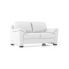 Farina 2 Seater Premium Italian Leather Sofa In Polaris