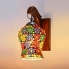 Devansh Solid Wood Electric Wall Light in Brown Colour with Multi Shade Count of 1 Light