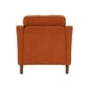 Menta Boucle Fabric Lounge Chair in Orange Colour