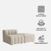 Chiccomfort Wood 2 Seater With Upholstery Non Storage Sofa In White Colour