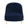 Alkano Velvet Chaise Lounger in Navy Blue Color