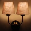 Devansh Metal Electric Wall Light in Gold Colour with Grey Shade Count of 2 Lights