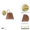 Possio Single Light Wall Fitting with Beige Shade