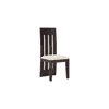 Sinai Dining Chair Set Of 2 In Mahagony Finish With Camilla Ivory Colour