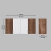 4 Doors Modular Wall Mounted Kitchen Cabinet With Adjustable Shelf In Cochwood Brown Finish
