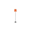 Seamus Orange Fabric Floor Lamp with Black Iron Base