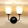 Devansh Metal Electric Wall Light in black Colour with White Shade Count of 2 Lights