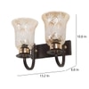 Eliante Modern Wall Lights Mild Steel, Glass & Glass Material Brown,Gold & Golden Finish