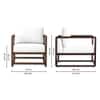 Aura PU Leather Arm Chair in Off White