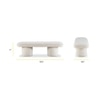 Cassy Boucle 2 Seater Modern Ottoman Bench in Off white  Color