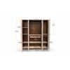Andrie Engineered Wood 4 Door Cupboard with Mirror