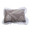 Chocolate Floral 5 Pcs Super King Bedsheet Set  With 2 Pillow Covers With 2 Cushions