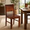 Noguchi Sheesham Wood Dining Chairs in Scratch Resistant Honey Oak Finish Set of 2