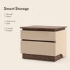 Sydney Bedside Table in Beige High Gloss Finish