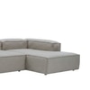 Elegantedge Wood Left Aligned 2-Seater With Upholstery Non Storage Sofa In White Colour