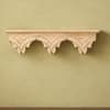 Multishade Colour Solid Wood Handcarved Shikhara Floating Wall Shelf with distres finish by DisooFashions
