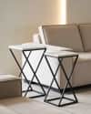 PrismFold Side Table Set in Gold Colour