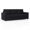 Apollo Compact High Back 3 Seater  Fabric Sofa In Deep blue velvet Colour