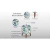 Evangeline Solid Wood  Ottomon in  Blue Colour