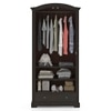 Alexandra Solid Wood 2 Door Wardrobe in American Walnut Finish
