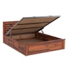 Yashika Solid Wood King  Size Bed With Hydraulic Storage (Honey Oak Finish)