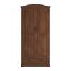 Alexandra Solid Wood Wardrobe in Amber Walnut Finish