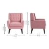 Azriah Boucle Fabric Accent Chair in Pink