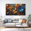 The Castle Decor Multicolour Flower Wall Art Set of 5 Wooden Framed  Painting 27x48 Inch Style 2