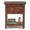 Snooze Solid Wood Bedside Table in Teak Finish