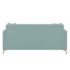 Convil Velvet L Shape 4 Seater Sofa in  Tourquise Color