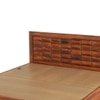 Shashi Solid Wood King Size Bed With Box & Front Drawer Storage Bed In Honey Oak Finish