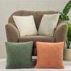 Mini Moss Knit Vanilla Grey Melange Cushion Cover 16X16 Inches