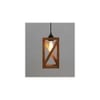 Symmetric Brown Solid Wood Single Hanging Light