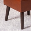 Axel Faux Leather Wooden tufted sitting stool