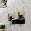 Eliante Modern Wall Lights Mild Steel & Glass Material Antique, Brown & White Finish