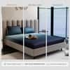 Stoa Paris 300TC UltrSatin Double Bedsheet Set Satin Double Blue Teal