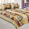 Zakaria Multicolor Abstract 150 TC Cotton Double Size Bedsheet with 2 Pillow Covers